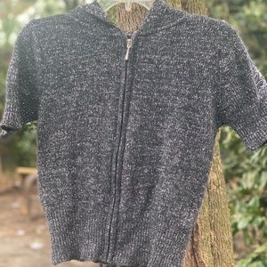 Harley-Davidson shortsleeved hooded zip up sweater